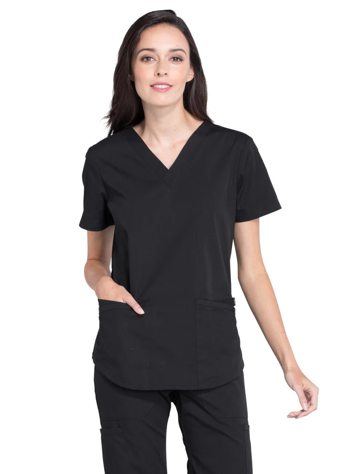 Cherokee Workwear Professionals Women's 3-Pocket V-Neck Top WW665